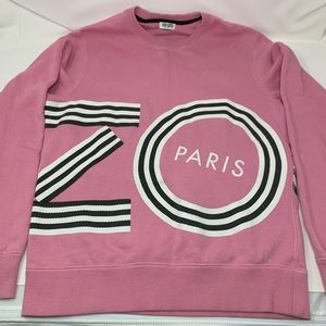 Kenzo Pink Paris Logo Crewneck Sweatshirt